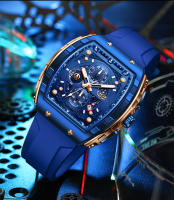 Reloj De Pulsera De Cuarzo LIGE Para Hombre Deportivo Y Casual Resistente Al Agua De 50M Con Cronógrafo Y Fecha Autónoma Material De Correa De Silicona - details 12