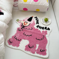 VIKAMA Alfombra De Cashmere Imitación De Pan Dulce Lindo Dibujos Animados Antideslizante Gruesa Para Sala De Estar Dormitorio Alfombra De Cama - details 6