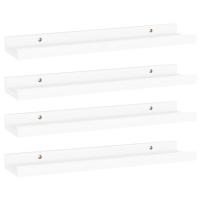 vidaXL Estantes de pared 4 unidades 40x9x3 cm Blanco brillante, Blanco, Negro Mueble Almacenaje Estantería para Oficina, Estudio, Dormitorio Estantería/Librería/ mueble de Almacenamiento - details 4