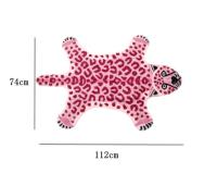 Carpetas Antideslizantes De Piel De Leopardo Rosa Imitación Tejido De Poliéster Lavable Para Sala De Estar Y Dormitorio - details 0