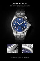 Reloj Mecánico Automático Para Hombre CADISEN 2024 39MM Acero Inoxidable Cristal De Zafiro Resistente Al Agua Con Marcadores Arábigos Y Calendario Completo Movimiento MIYOTA 8215 - details 3