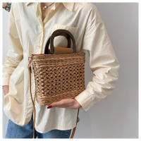 Bolso de Mujer JIOMAY 2023 Verano Bolsos de Mano de Diseñador Bolso de Hombro de Playa con Mango de Madera Cierre de Cordón Tejido de Poliéster - details 19