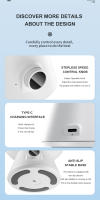 Ventilador Portátil de Escritorio Sin Aspas con Control Giratorio de Velocidad - Silencioso para Hogar y Oficina - Tecnología Segura Sin Aspas, Fácil Limpieza - Circulación 360° - Eficiente Energía con Base Estable - Blanco - USB e Inclinable - details 4