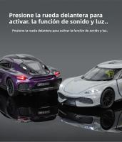 Modelo De Coche De Lujo Gemini GT a Escala 1:32 En Aleación Con Sonido Y Luz Regalo Para Niños Vehículo De Simulación Coleccionable - details 8