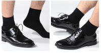 Calcetines De Algodón Puro Para Hombre Y Mujer 5 Pares Color Sólido Alta Calidad Transpirables Antibacterianos Negros Calcetines De Negocios - details 14