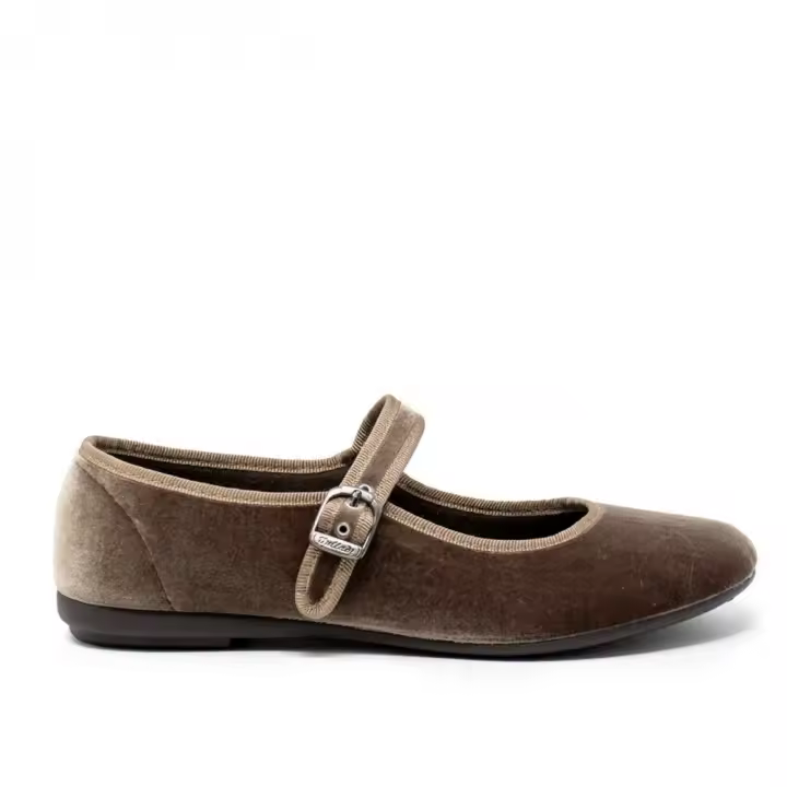 VULLADI 5409-032 Zapatillas de lona mujer 30378 XL MERCEDES TERCIOPELO TAUPE - 1