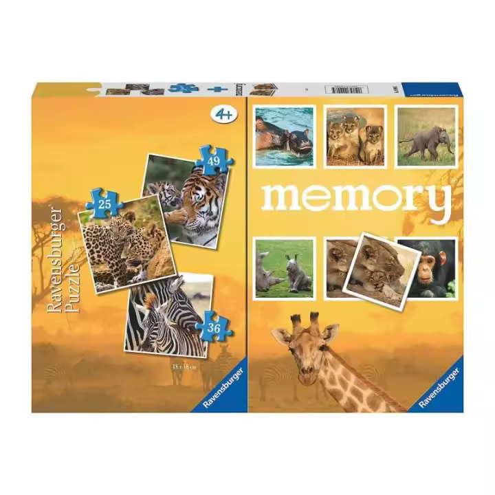 PACK 3 PUZZLE Y MEMORY SABANA DE RAVENSBURGER - 1