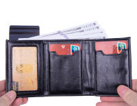 Carth para Hombre con Tarjetero Bloqueo RFID. Hombre cartera con Monedero. Incluye Tarjerero Bloqueo RFID con Pop Up para Tarjetas. Más lidero y elega. - details 6