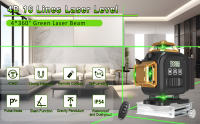 Nivel Láser Clubiona 16 Líneas 360 Grados Auto-nivelado Con Batería Li-ion De 4000mAh Control Remoto Modo Pulso Soporte - details 0