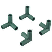 Conectores De Marco De Invernadero Plástico Verde 4Pcs 16mm Para Juntas De Paredes De Jardín Exterior Arco Iris DIY 3 Vías Adaptador De Estructura De Jardín - details 13