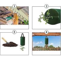 4pcs-upside Down Tomate Planter (Requiere plantas, suelo y fertilizante, no incluido) Mango colgante resistente Engrosado Paño de fieltro transpirable - details 3