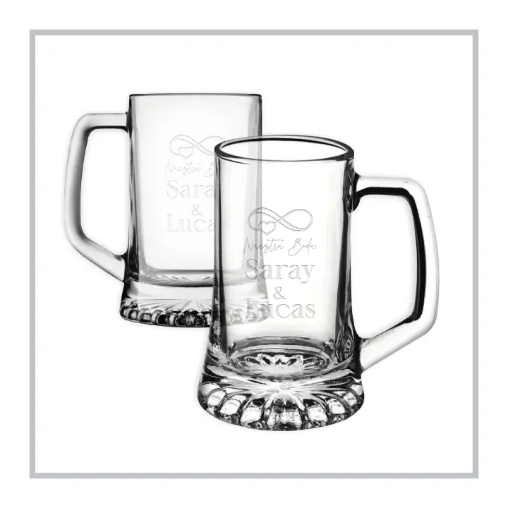 RegaloVip.es - Pack 1 a 12 Jarra Cerveza, jarra personalizada, regalo hombre, regalo único, regalos personalizados, regalos para comuniones, bodas y bautizos, amantes de la cerveza. - 1