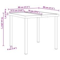 Conjunto de Comedor de Jardín de 3 Piezas con Cojines de Polirratán Negro - details 7