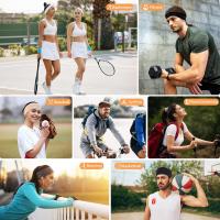 Cinta Melo Deporte, 7 Piezas Diadema Niña & Mujer Elástico Turbantes Absorber El Sudor Bandana de Melo Transpirable Headband para Yoga Correr - details 3