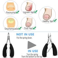 Tijeras De Uñas Profesionales Para Pedicura Herramientas De Paroniquia Conjunto De Manicura Acero Inoxidable Hoja Curva Fila De Tijeras Grandes - details 1