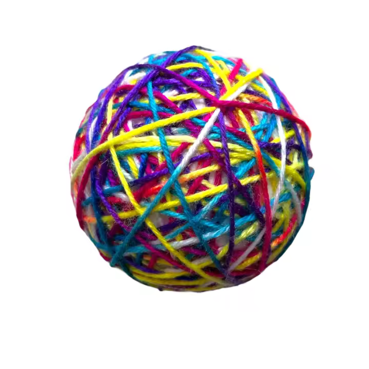 COTTECOTA-Pelota para gato Diametro 10 cm Bola Hilos Gato Juguete para mascota Juguete para gato Hilo de Lana Gato Gato Juguete para Gatos Interactivos Coloridas Bolas Mordeduras Resistentes a Mordida Juguetes De Mascar Gatito Entrenamiento Ref.11294 - 1