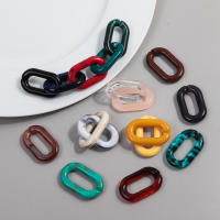 10pcs Grandes Bolas De Acrílico Ovaladas Colores Mixtos Para Hacer Pulseras Collares Joyería DIY Cadenas Para Gafas Accesorios - details 10
