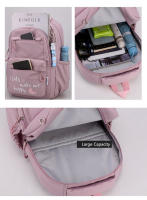 Mochila Escolar Kawaii Fengdong para Niñas Impermeable en Tela de Nylon con Forro de Material FD-6292-1 Bolsa de Hombro Grande para Viajes y Estudiantes Universitarias - details 7