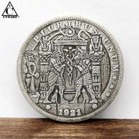 Moneda Commemorativa Anubis Y Águila Decoración Para El Hogar Regalo Moneda De Metal Estilo RELIGIOUS Tema PYRAMID - details 8