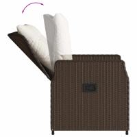 vidaXL Sillones reclinables de jardín 2 uds ratán sintético marrón - details 5