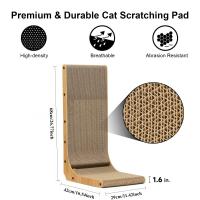 Tablero De Rasguñar Para Gatos En Forma L Accesorios Para Mascotas Protector De Muebles Juguete Arbolito Para Gatos - details 7