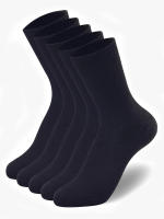 5 Pairs Men Crew Socks Black And White Middle Tube Streetwear Soft Breathable Cotton Casual Socks - details 2