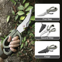 Tijeras Multifuncionales De Acero Inoxidable Con Hojas Desmontables Herramienta De Sobrevivencia Al Aire Libre Para Cocina Y Pecuaria - details 5