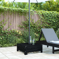 vidaXL Cubierta para base de sombrilla madera maciza de pino negro - details 2