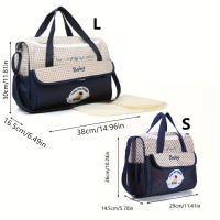 Bolso De Hombro Unisex Grande Y Ligero Con Estampado De Oso De Peluche Impermeable Para Mamá Bolsa Portátil Con Cierre De Cremallera Para Diaper - details 12
