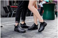 Botas De Lluvia Para Mujer Y Hombre Impermeables Antideslizantes Resistentes Al Desgaste Con Plush Fashion Para Verano E Invierno Protección Del Tobillo - details 12