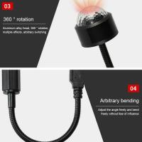 Lámpara De Ambiente LED Mini Para Techo De Coche Proyector De Estrellas Galaxia USB Adaptable Decorativa Para Decoración De Habitaciones Y Autos - details 4