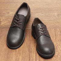 Zapatos Derbys Para Hombre De Cuero Genuino Ultraligeros Y Cómodos Moda Casual Negro Talla True Fit Material De Suela De Goma - details 1