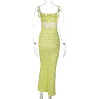 Vestido Largo Sin Mangas Elegante Para Mujer Hawthaw Con Estampado Floral Bodycon Espalda Descubierta Para Verano 2024 - details 33