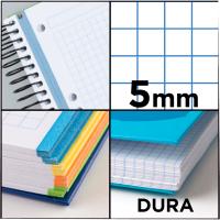 LILI HOME Pack de 2 Libretas de Tapa Dura o Tapa PP Cuadriculadas de 5 mm A4 21 x 29.7 cm 120 hojas por libreta 90 g/m² Clasificadas por 4 colores en el borde de cada hoja para una fácil identificación y organización. - details 1