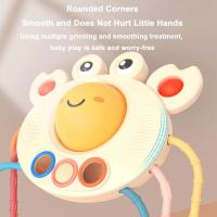 1 pieza de juguetes de tracción para bebés - Juguetes sensoriales creativos - Juguetes interactivos Juguetes de silicona de grado alimenticio seguros Forma de cangrejo para niños, niñas - details 3