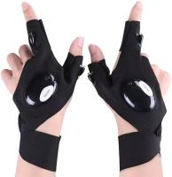 Guantes con linterna, guantes de pesca al aire libre, guantes de medio dedo, para camping, ciclismo, guantes deportivos con luz (1 par), regalo, ideales para pesca, camping, reparaciones, guantes luminosos brillantes y flexibles. - details 0