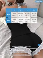 Conjunto De Pijama Para Mujer En Gris Con Tirantes Espagueti Y Shorts Bordado En La Cintura Suave Y Cómodo Para Dormir Y Descansar - details 0