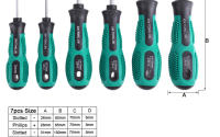Juego De Destornilladores Magnéticos Profesionales 6-12Pcs Tamaños 3mm-6mm Phillips Flat Herramientas Eléctricas Antideslizantes Para Reparación De Computadoras Y Electrónica - details 5