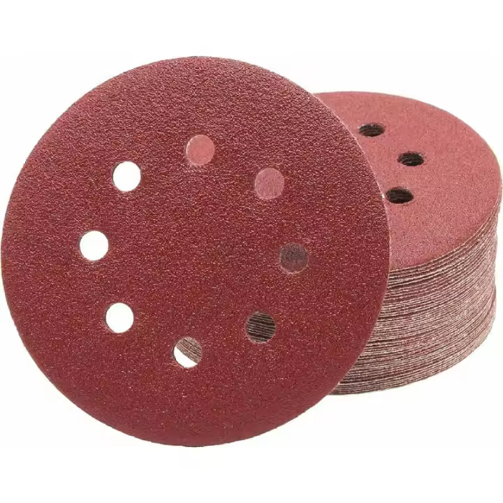 Profesional Venta discos 50 Unidades 8 agujeros 125 mm Wheat 100 para orbital Sanders arenas Hojas de Lija - 1