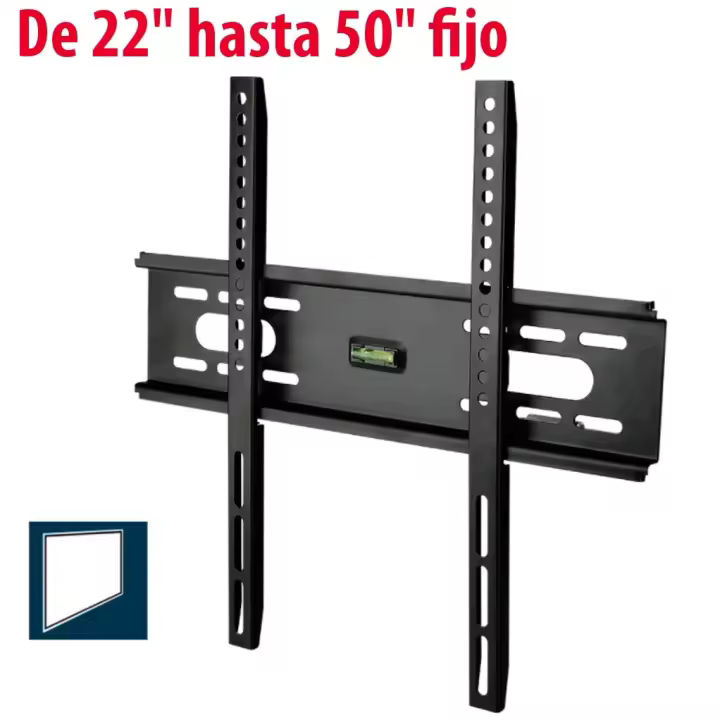 Soporte de Pared para Televisión Inclinable Fijo LCD LED Plasma OLED Para Televisiones de 22 a 55 Pulgadas 40kg Incluye Nivel - 1