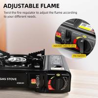 Horno portátil para exteriores, estufa de gas ajustable de 2900 W, estufa liviana, equipo de cocina para acampar, equipo de emergencia, perfecto para cocinar en campamentos, compatible con carrito o cilindro de gas. - details 5