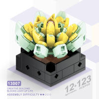 Juego De Bloques De Diamante 3D De Suculentas En Maceta Modelo Decorativo Para Mesa Juguete Creativo Y Relajante Para Adultos - details 7