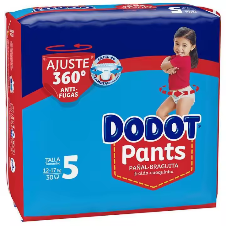 Dodot Pants Pañal-Braguita Talla 5 12-17 Kg 30 U - 1