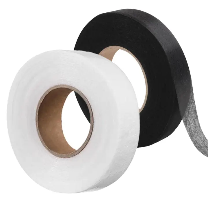 2 pcs Thermocollante 64 mètre Rubans Thermocollant largeur 20 mm pour Ourlet de Couture pour Assembler des Tissus, Pantalons, Rideaux,Vêtements（64m/rouler） - 1
