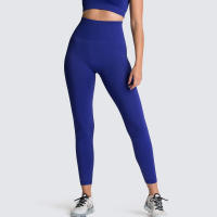 Leggings De Yoga Sin Costuras Para Mujer Levantador De Glúteos Deportivos De Fitness Y Gimnasio Pantalones De Running Terciopelo De Nylon De Cintura Elástica - details 11