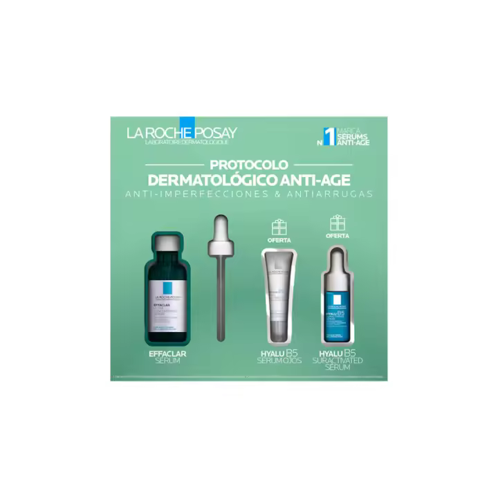 La Roche-Posay Cofre - Effaclar Sérum 30ml + Hyalu B5 Sérum de Ojos 5ml Regalo + Hyalu B5 Suractivé Sérum 10ml Regalo - 1