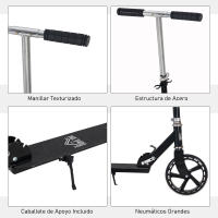 HOMCOM Patinete Plegable para Niños de 7-14 Años Scooter Infantil Manillar Ajustable en Altura de 4 Niveles con Freno 88x37x75-100 cm - details 6