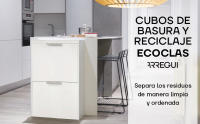 Arregui Ecoclas CR201-E Cubo de basura y reciclaje de acero de 2 cubos, mueble de reciclaje, 2 x 17 L (34 L) blanco - details 0