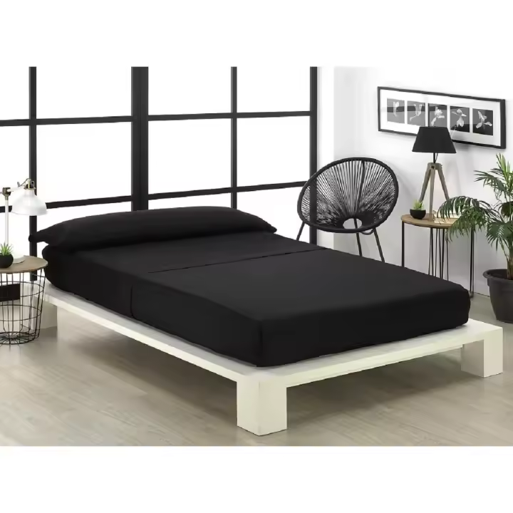 Novotextil Juego de Sábanas de Verano 100% Microfibra Colores Lisos Transpirable de Fácil Cuidado Disponible Camas desde 90  hasta 200 cm Pack de 3/4 Piezas Inclue 1/2 Fundas de Almohada Ideal Climas Cálidos Suave al Tacto - 1
