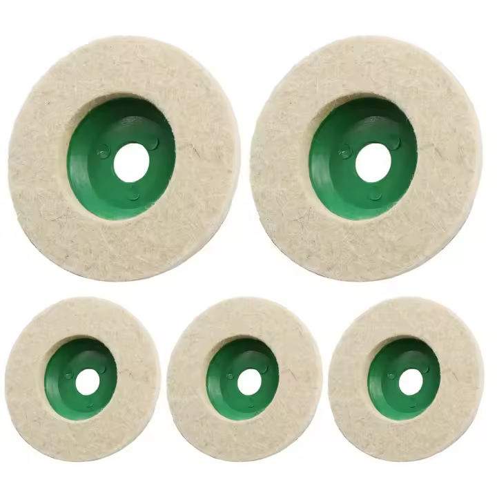 10/5PCS Disco De Lijado De Terciopelo De Lana Para Pulir Metal Y Vidrio Herramienta De Reparación De Polvo De 100mm Para Amoladora De Ángulo - 1